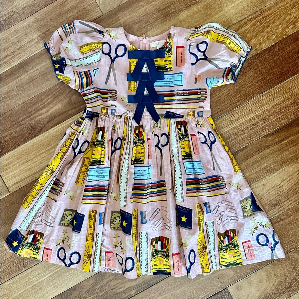 Pink Chicken Hermione School Supplies Dress